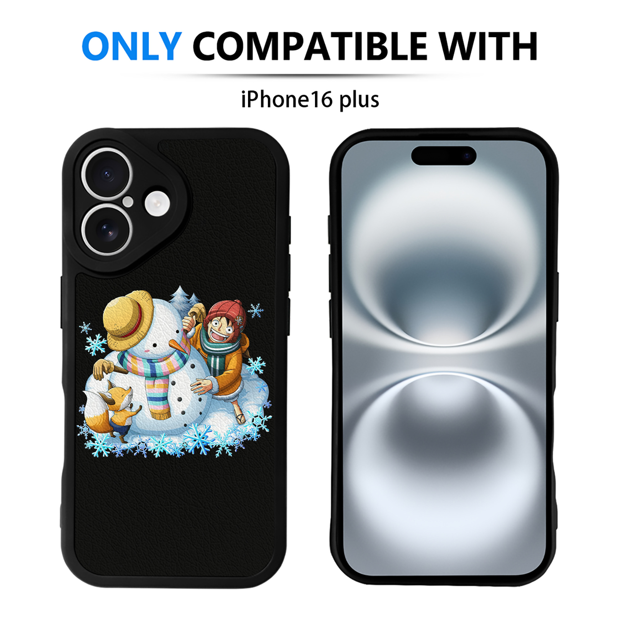 （画像用） ワンピース モンキー・D・ルフィ ONE PIECE Monkey D. Luffy 【iPhone 16シリーズ対応】シリコンスマホケース（レザー調） 材質：シリコン